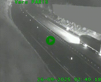 Caméra routière sur l'autoroute A20 à Saint-Pardoux-l'Ortigier, à la jonction avec l'A89. Vue orientée vers Paris