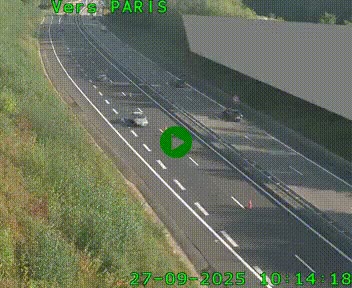 Caméra routière sur l'autoroute A20 à Saint-Pardoux-l'Ortigier, à la jonction avec l'A89. Vue orientée vers Paris
