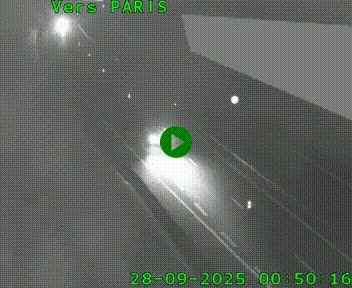 Caméra routière sur l'autoroute A20 à Saint-Pardoux-l'Ortigier, à la jonction avec l'A89. Vue orientée vers Paris