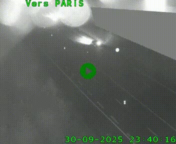 Caméra routière sur l'autoroute A20 à Saint-Pardoux-l'Ortigier, à la jonction avec l'A89. Vue orientée vers Paris