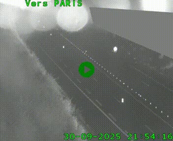 Caméra routière sur l'autoroute A20 à Saint-Pardoux-l'Ortigier, à la jonction avec l'A89. Vue orientée vers Paris