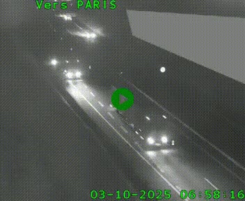 Caméra routière sur l'autoroute A20 à Saint-Pardoux-l'Ortigier, à la jonction avec l'A89. Vue orientée vers Paris