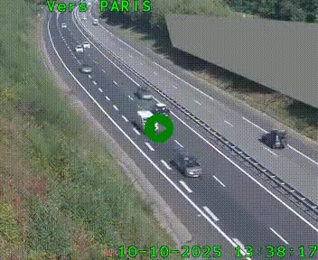 Caméra routière sur l'autoroute A20 à Saint-Pardoux-l'Ortigier, à la jonction avec l'A89. Vue orientée vers Paris