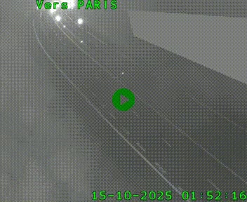 Caméra routière sur l'autoroute A20 à Saint-Pardoux-l'Ortigier, à la jonction avec l'A89. Vue orientée vers Paris