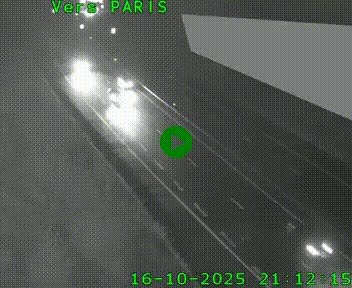 Caméra routière sur l'autoroute A20 à Saint-Pardoux-l'Ortigier, à la jonction avec l'A89. Vue orientée vers Paris