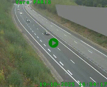 Caméra routière sur l'autoroute A20 à Saint-Pardoux-l'Ortigier, à la jonction avec l'A89. Vue orientée vers Paris