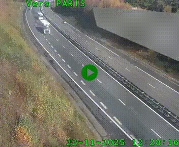 Caméra routière sur l'autoroute A20 à Saint-Pardoux-l'Ortigier, à la jonction avec l'A89. Vue orientée vers Paris