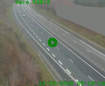 Caméra routière sur l'autoroute A20 à Saint-Pardoux-l'Ortigier, à la jonction avec l'A89. Vue orientée vers Paris