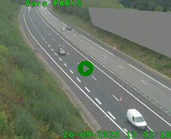 <h2>Caméra routière sur l'autoroute A20 à Saint-Pardoux-l'Ortigier, à la jonction avec l'A89. Vue orientée vers Paris</h2>