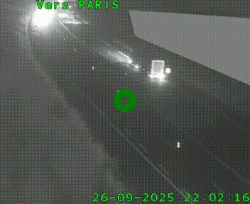 Caméra routière sur l'autoroute A20 à Saint-Pardoux-l'Ortigier, à la jonction avec l'A89. Vue orientée vers Paris