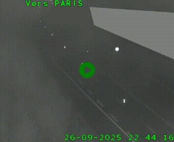 Caméra routière sur l'autoroute A20 à Saint-Pardoux-l'Ortigier, à la jonction avec l'A89. Vue orientée vers Paris