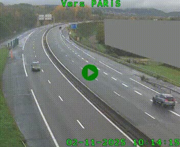 <h2>Caméra routière sur l'autoroute A20 à Brive-la-Gaillarde, à la jonction avec l'A89. Vue orientée vers Paris</h2>