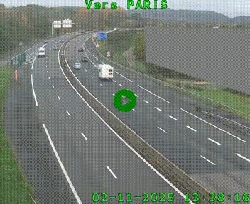 <h2>Caméra routière sur l'autoroute A20 à Brive-la-Gaillarde, à la jonction avec l'A89. Vue orientée vers Paris</h2>