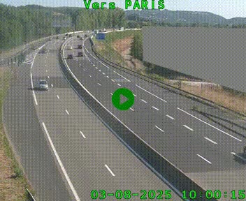 Caméra routière sur l'autoroute A20 à Brive-la-Gaillarde, à la jonction avec l'A89. Vue orientée vers Paris