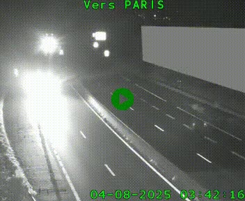 Caméra routière sur l'autoroute A20 à Brive-la-Gaillarde, à la jonction avec l'A89. Vue orientée vers Paris