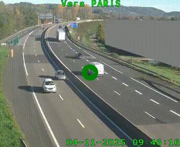<h2>Caméra routière sur l'autoroute A20 à Brive-la-Gaillarde, à la jonction avec l'A89. Vue orientée vers Paris</h2>