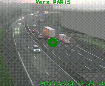 <h2>Caméra routière sur l'autoroute A20 à Brive-la-Gaillarde, à la jonction avec l'A89. Vue orientée vers Paris</h2>