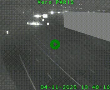 Caméra routière sur l'autoroute A20 à Brive-la-Gaillarde, à la jonction avec l'A89. Vue orientée vers Paris