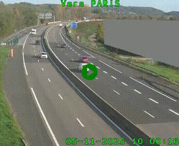 <h2>Caméra routière sur l'autoroute A20 à Brive-la-Gaillarde, à la jonction avec l'A89. Vue orientée vers Paris</h2>