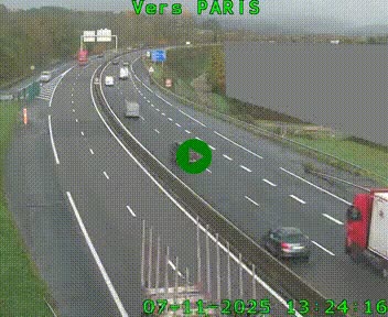 <h2>Caméra routière sur l'autoroute A20 à Brive-la-Gaillarde, à la jonction avec l'A89. Vue orientée vers Paris</h2>