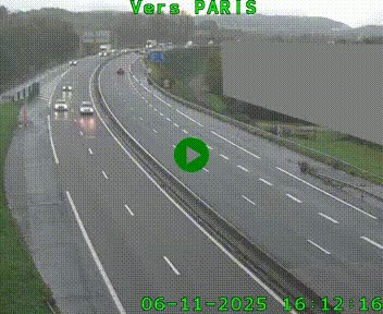 <h2>Caméra routière sur l'autoroute A20 à Brive-la-Gaillarde, à la jonction avec l'A89. Vue orientée vers Paris</h2>