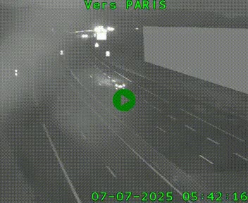 Caméra routière sur l'autoroute A20 à Brive-la-Gaillarde, à la jonction avec l'A89. Vue orientée vers Paris