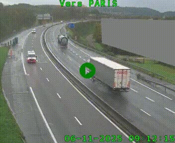 <h2>Caméra routière sur l'autoroute A20 à Brive-la-Gaillarde, à la jonction avec l'A89. Vue orientée vers Paris</h2>