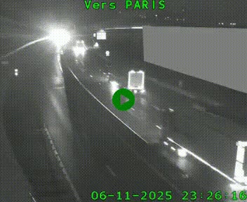 Caméra routière sur l'autoroute A20 à Brive-la-Gaillarde, à la jonction avec l'A89. Vue orientée vers Paris