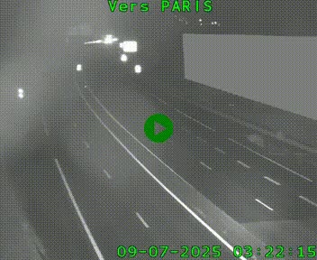 Caméra routière sur l'autoroute A20 à Brive-la-Gaillarde, à la jonction avec l'A89. Vue orientée vers Paris