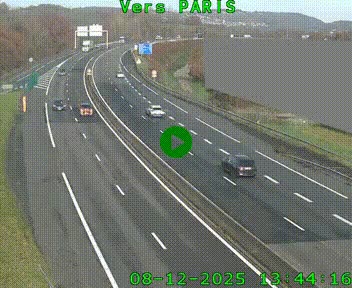 <h2>Caméra routière sur l'autoroute A20 à Brive-la-Gaillarde, à la jonction avec l'A89. Vue orientée vers Paris</h2>
