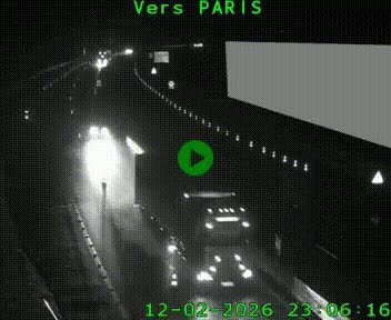 Caméra routière sur l'autoroute A20 à Brive-la-Gaillarde, à la jonction avec l'A89. Vue orientée vers Paris