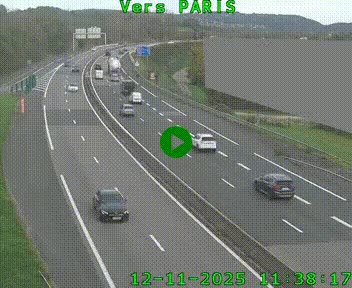 <h2>Caméra routière sur l'autoroute A20 à Brive-la-Gaillarde, à la jonction avec l'A89. Vue orientée vers Paris</h2>