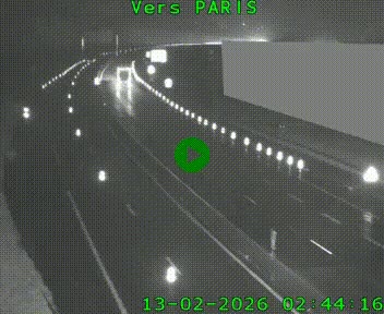 Caméra routière sur l'autoroute A20 à Brive-la-Gaillarde, à la jonction avec l'A89. Vue orientée vers Paris