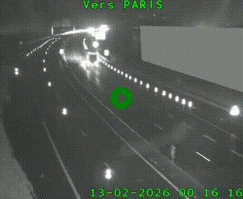 Caméra routière sur l'autoroute A20 à Brive-la-Gaillarde, à la jonction avec l'A89. Vue orientée vers Paris