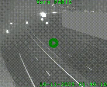 Caméra routière sur l'autoroute A20 à Brive-la-Gaillarde, à la jonction avec l'A89. Vue orientée vers Paris