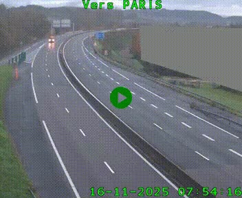 Caméra routière sur l'autoroute A20 à Brive-la-Gaillarde, à la jonction avec l'A89. Vue orientée vers Paris