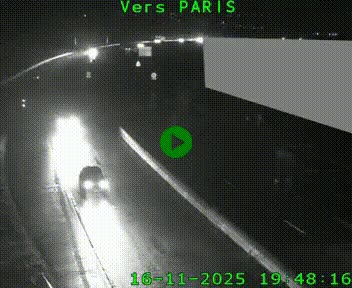 Caméra routière sur l'autoroute A20 à Brive-la-Gaillarde, à la jonction avec l'A89. Vue orientée vers Paris