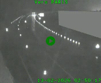 Caméra routière sur l'autoroute A20 à Brive-la-Gaillarde, à la jonction avec l'A89. Vue orientée vers Paris