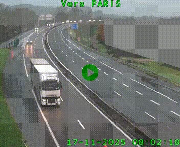 <h2>Caméra routière sur l'autoroute A20 à Brive-la-Gaillarde, à la jonction avec l'A89. Vue orientée vers Paris</h2>