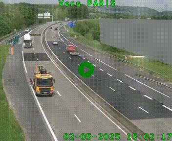 Caméra routière sur l'autoroute A20 à Brive-la-Gaillarde, à la jonction avec l'A89. Vue orientée vers Paris