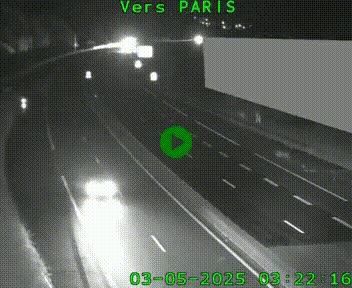 Caméra routière sur l'autoroute A20 à Brive-la-Gaillarde, à la jonction avec l'A89. Vue orientée vers Paris