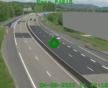 Caméra routière sur l'autoroute A20 à Brive-la-Gaillarde, à la jonction avec l'A89. Vue orientée vers Paris