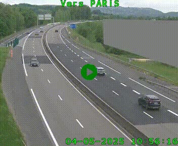 Caméra routière sur l'autoroute A20 à Brive-la-Gaillarde, à la jonction avec l'A89. Vue orientée vers Paris