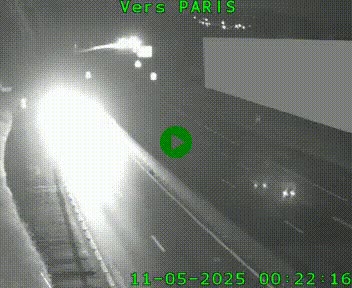 Caméra routière sur l'autoroute A20 à Brive-la-Gaillarde, à la jonction avec l'A89. Vue orientée vers Paris