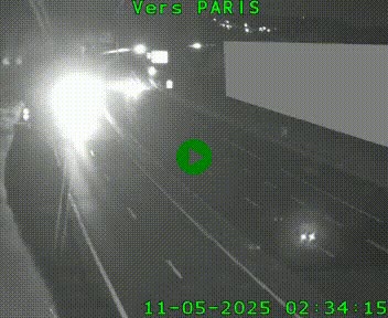 Caméra routière sur l'autoroute A20 à Brive-la-Gaillarde, à la jonction avec l'A89. Vue orientée vers Paris
