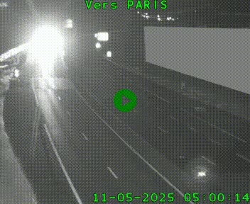 Caméra routière sur l'autoroute A20 à Brive-la-Gaillarde, à la jonction avec l'A89. Vue orientée vers Paris