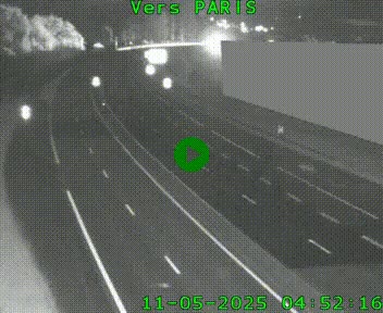 Caméra routière sur l'autoroute A20 à Brive-la-Gaillarde, à la jonction avec l'A89. Vue orientée vers Paris
