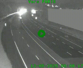 Caméra routière sur l'autoroute A20 à Brive-la-Gaillarde, à la jonction avec l'A89. Vue orientée vers Paris