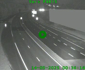 Caméra routière sur l'autoroute A20 à Brive-la-Gaillarde, à la jonction avec l'A89. Vue orientée vers Paris