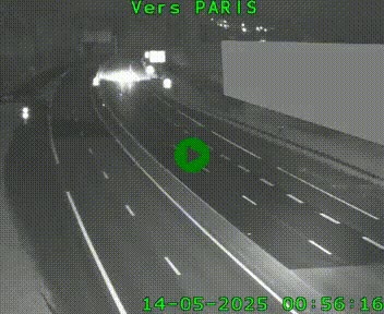 Caméra routière sur l'autoroute A20 à Brive-la-Gaillarde, à la jonction avec l'A89. Vue orientée vers Paris